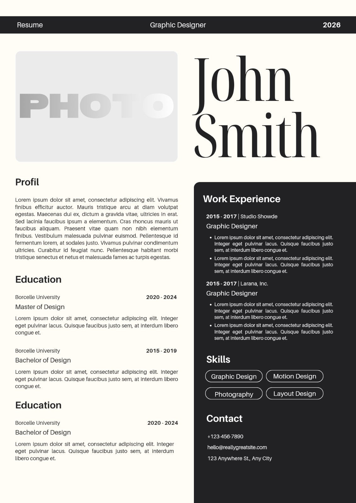 5 Editable Resume Templates PPTX PowerPoint/Canva | Modern CV Template Bundle