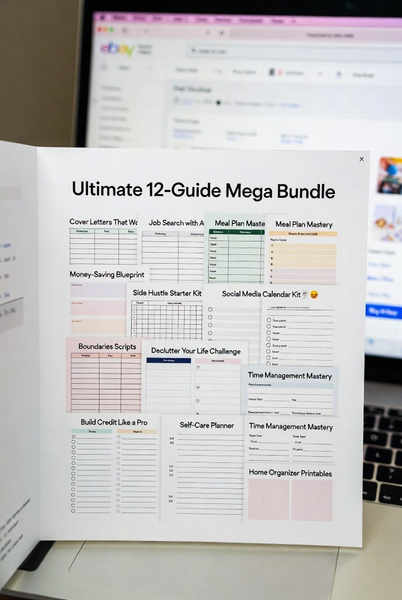 12-in-1 Life Planner Bundle Digital Download – Career Money Wellnes Home